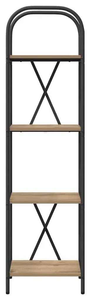 vidaXL Ράφι Βιβλίων artisan δρυς 40 x 30 x 146 εκ Επεξεργασμένο ξύλο