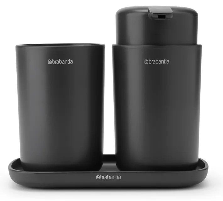 Brabantia 1003491 Σετ αξεσουάρ μπάνιου ReNew Dark Grey 3τμχ