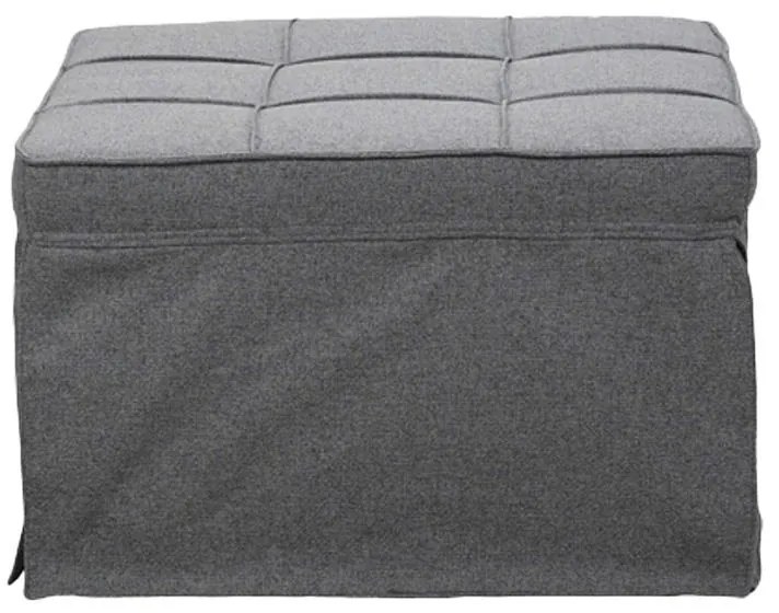 Πολυθρόνα - κρεβάτι Grejio ύφασμα σε γκρι απόχρωση κα πόδι μαύρο μέταλλο 70x70x45εκ 95x98x70 εκ.