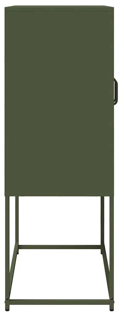 vidaXL Highboard Ελαιοπράσινο 68x39x107 cm Ατσάλι