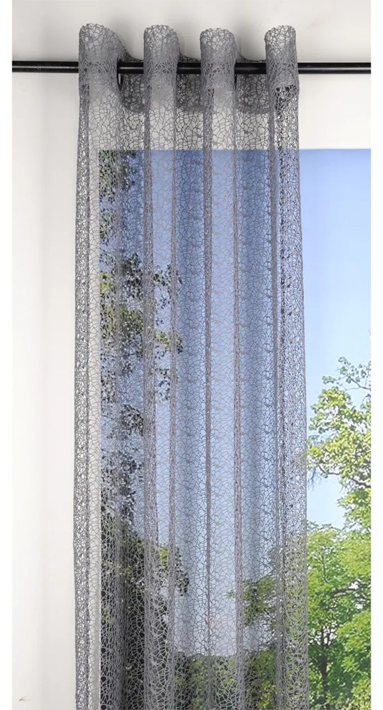 Κουρτίνα Δίχτυ (140x250) Με Τρουκς S-F Spider Anthracite R66505008VL