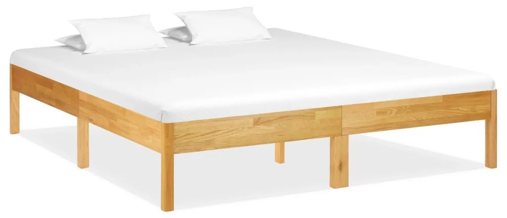 vidaXL Πλαίσιο Κρεβατιού 180 x 200 εκ. από Μασίφ Ξύλο Δρυός