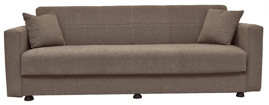 Καναπές Κρεβάτι ArteLibre AMETHYST Τριθέσιος Cappuccino 214x78x78cm