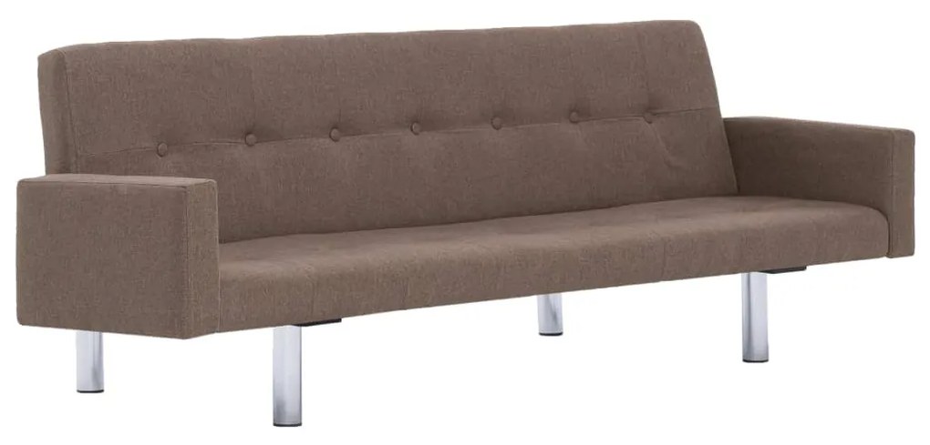 vidaXL 282220  Sofa Bed with Armrest Brown Polyester