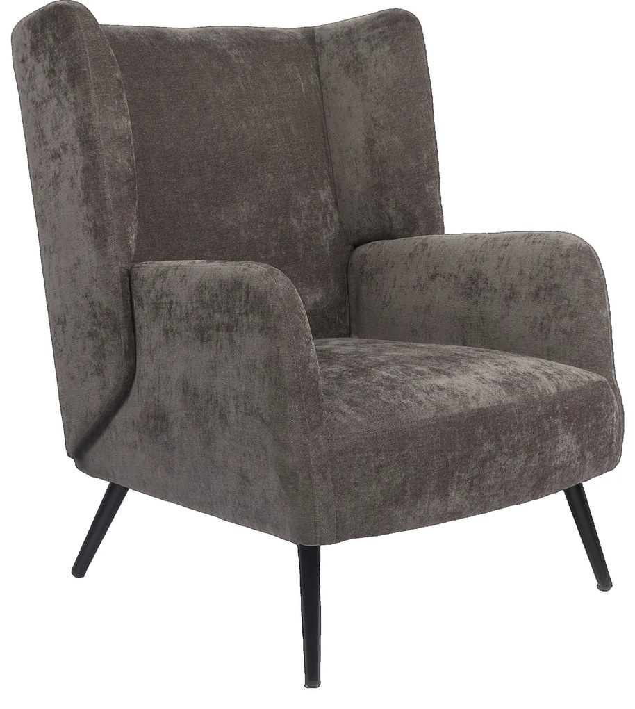 Πολυθρόνα ArteLibre NORA Γκρι Ύφασμα/Μέταλλο 100x80x89cm