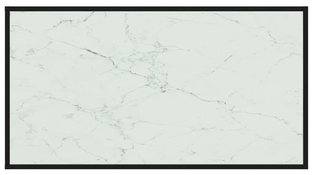 Τραπεζάκι Σαλονιού Λευκό 120 x 60 x 35 εκ. από Ψημένο Γυαλί - Λευκό