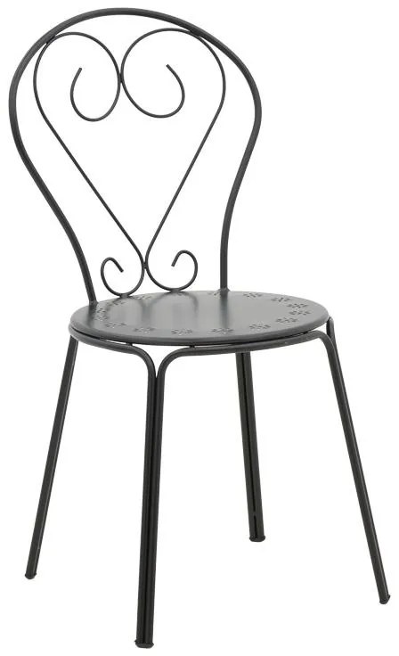 Σετ Κήπου Τραπεζαρία Watson-Chari 3 τεμ Μεταλλικό Μαύρο 60x60x70 εκ.