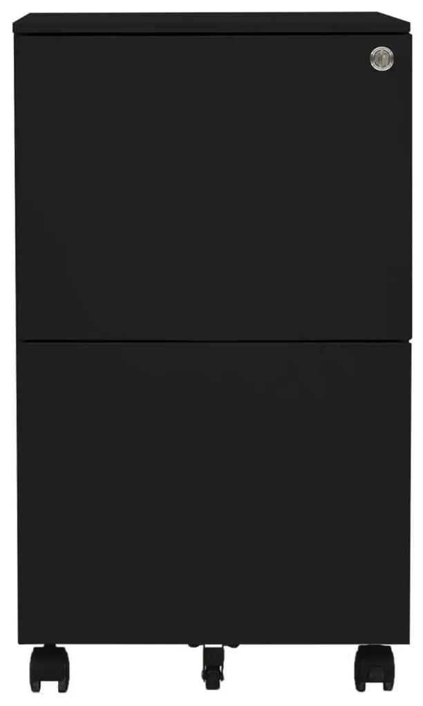 Αρχειοθήκη Φορητή Μαύρη 39 x 45 x 67 εκ. Ατσάλινη - Μαύρο