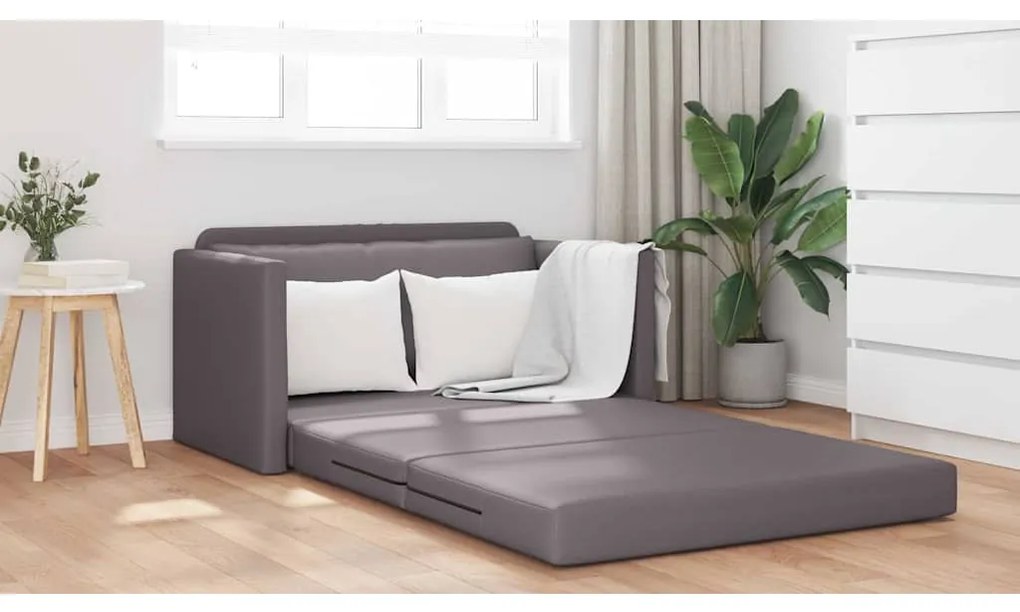 vidaXL Κρεβάτι καναπές Γκρι 124 x 71 x 78 εκ Δερματίνη
