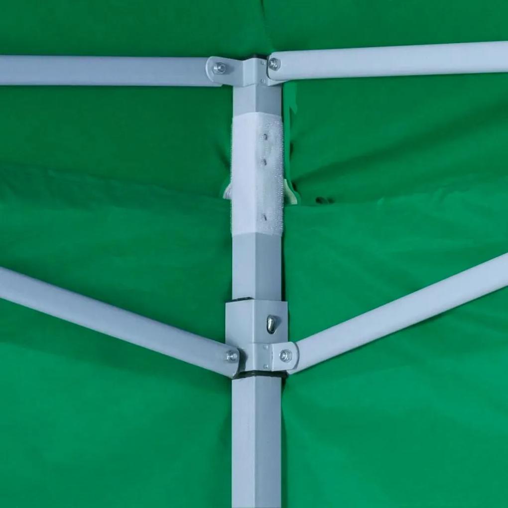 Τέντα Πτυσσόμενη με 4 Πλευρικά Τοιχώματα Πράσινη 3 x 3 μ. - Πράσινο