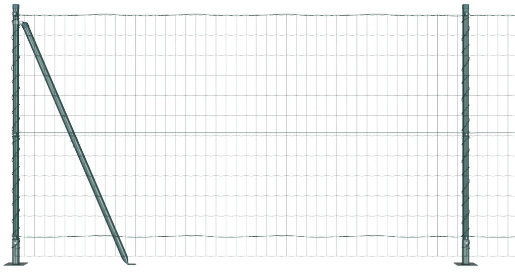 vidaXL Euro Fence με 7 Φλαντζωτά Πόδια 1.2x10 μ Γαλβανισμένος Χάλυβας