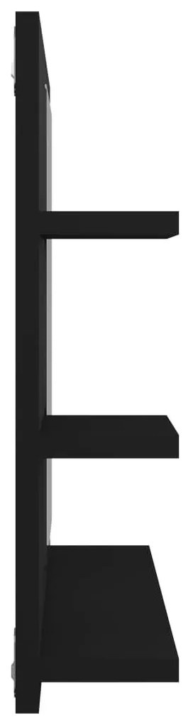 Καθρέφτης Μπάνιου Μαύρος 60 x 10,5 x 45 εκ. Μοριοσανίδα - Μαύρο