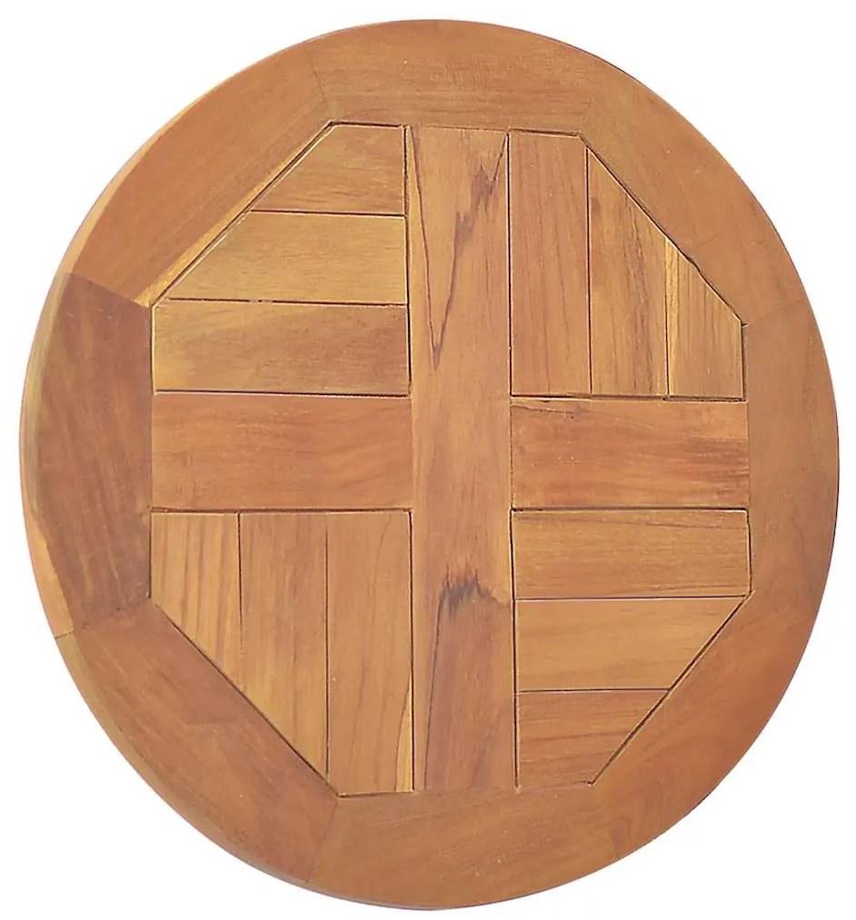 vidaXL Επιφάνεια Τραπεζιού Στρογγυλή 2,5 εκ. 40 εκ. Μασίφ Ξύλο Teak