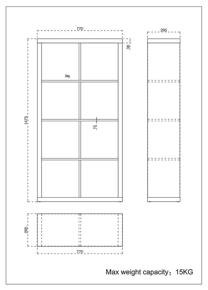 KIVOS 77 ΒΙΒΛΙΟΘΗΚΗ SONOMA 77x29,5xH147,5cm - 24-0562 - 24-0562