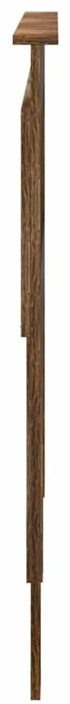 vidaXL Κεφαλάρι με κεφαλάρι Καπνιστό Δρύς 135 cm Επεξεργασμένο ξύλο