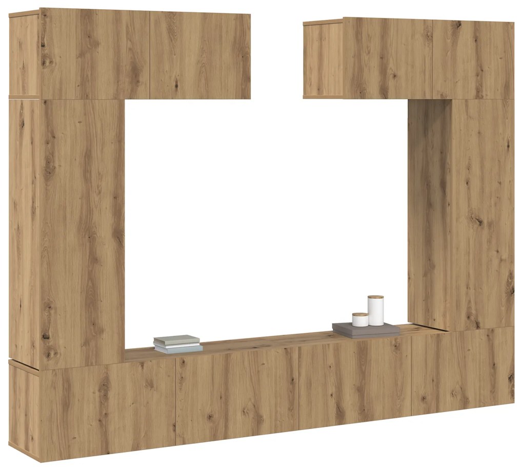 vidaXL Σετ ντουλαπών τηλεόρασης 6 κομμάτων Artisan Oak Επεξεργασμένο ξύλο