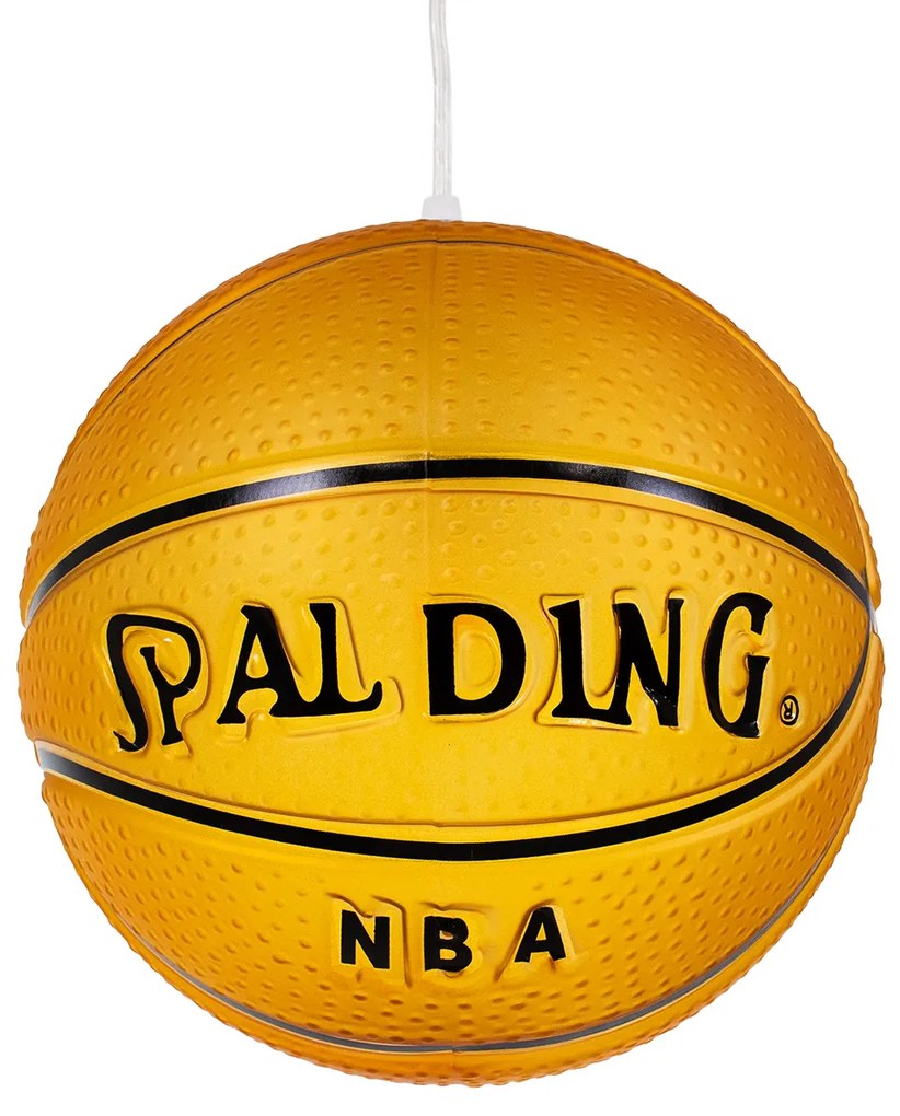 GloboStar SPALDING NBA 00649 Μοντέρνο Κρεμαστό Παιδικό Φωτιστικό Οροφής Μονόφωτο 1 x E27 Πορτοκαλί Γυάλινο Φ25 x Υ25cm - 00649