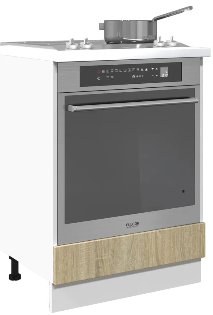 vidaXL Ντουλάπι για Φούρνο Sonoma Δρυς 60x46x81,5 εκ. Επεξ. Ξύλο