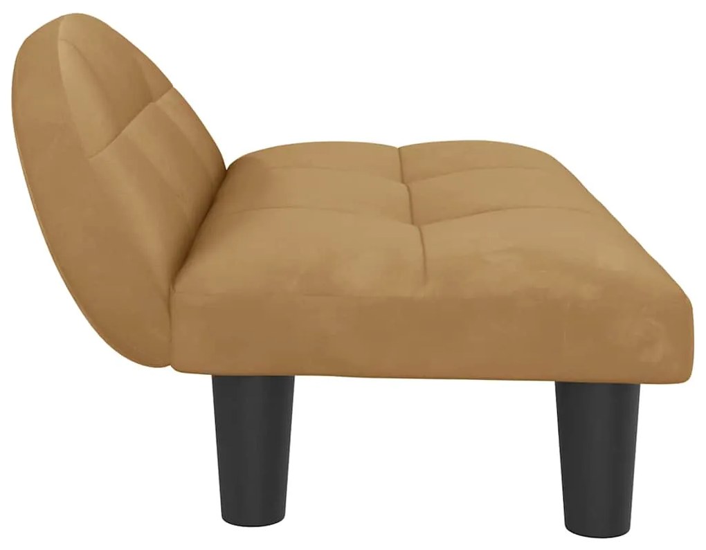 vidaXL Κρεβάτι Σκύλου Καφέ70x52x30 εκ. Βελούδινο