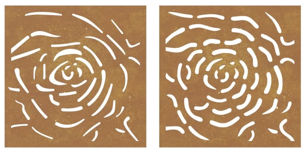 vidaXL Διακοσμητικά Κήπου Τριαντάφυλλα 2 τεμ. 55x55 εκ. Ατσάλι Corten