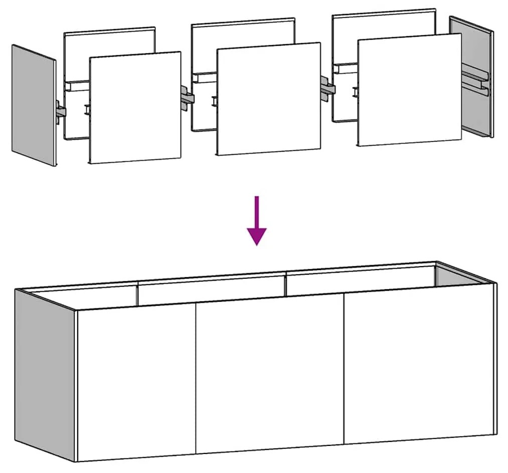 vidaXL Ζαρντινιέρα Ανθρακί 120x40x40 εκ. από Χάλυβα Ψυχρής Έλασης