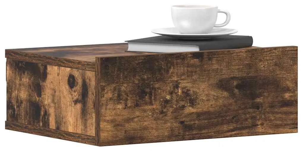 vidaXL Κομοδίνο Κρεμαστό Καπνιστή Δρυς 40 x 30 x 15 εκ. Επεξεργ. Ξύλο