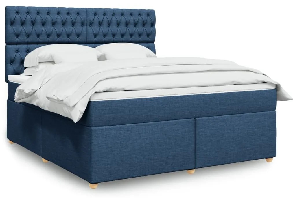 ΚΡΕΒΑΤΙ BOXSPRING ΜΕ ΣΤΡΩΜΑ ΜΠΛΕ 180X200 ΕΚ. ΥΦΑΣΜΑΤΙΝΟ 3293672