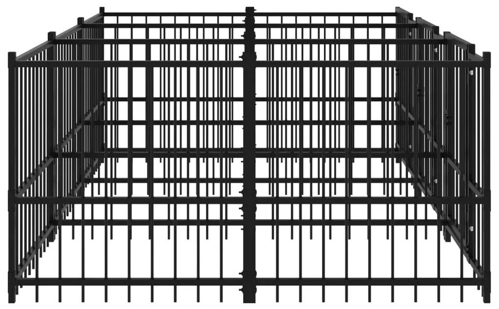 vidaXL Κλουβί Σκύλου Εξωτερικού Χώρου 5,63 μ² από Ατσάλι