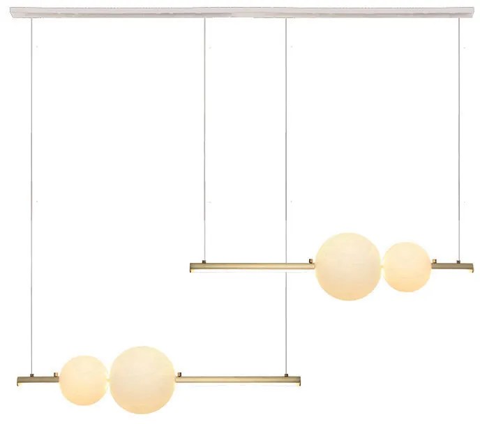 Φωτιστικό Οροφής Πολύφωτο LED Dimmable Zambelis 22235 Gold Matt