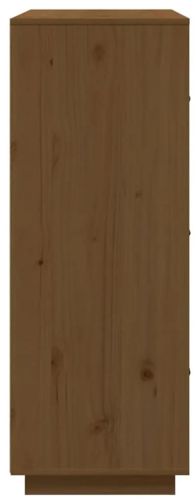 Ντουλάπι Ψηλό Καφέ Μέλι 67x40x108,5 εκ. από Μασίφ Ξύλο Πεύκου - Καφέ