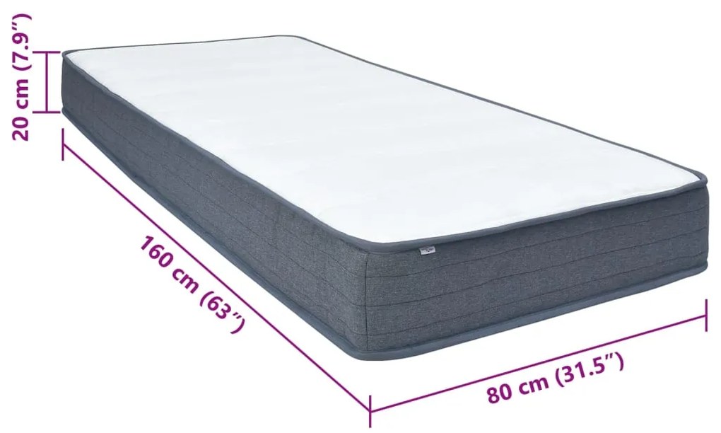 ΣΤΡΩΜΑ BOXSPRING 160X80X20 ΕΚ. ΥΦΑΣΜΑΤΙΝΟ 4013426