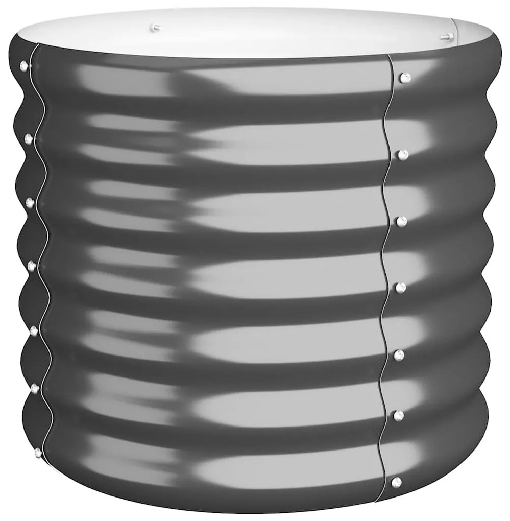 vidaXL Ζαρντινιέρα Ανθρακί 40x40x36 εκ. Γαλβανισμένος χάλυβας
