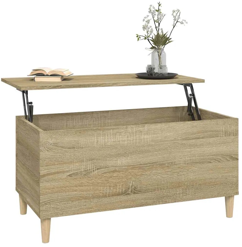 vidaXL Τραπεζάκι Σαλονιού Sonoma Δρυς 90x44,5x45εκ. Επεξεργασμένο Ξύλο