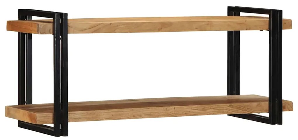 Ράφι τοίχου 110x33x45 cm Μασίφ ξύλο ακακίας - Καφέ