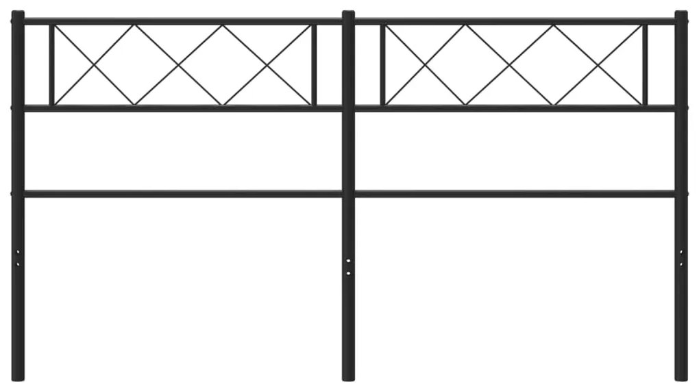 vidaXL Κεφαλάρι Μαύρο 140 εκ. Μεταλλικό