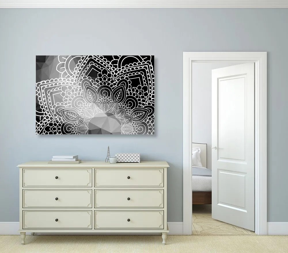 Στοιχεία εικόνας Mandalas σε ασπρόμαυρο - 60x40