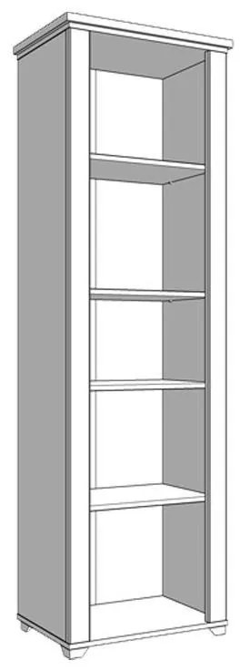 Βιτρίνα Valencia POP 1K Λευκό - Artisan Oak - Λευκό Μάτ 60.5*41*194.5 εκ. 60.5x41x194.5 εκ.