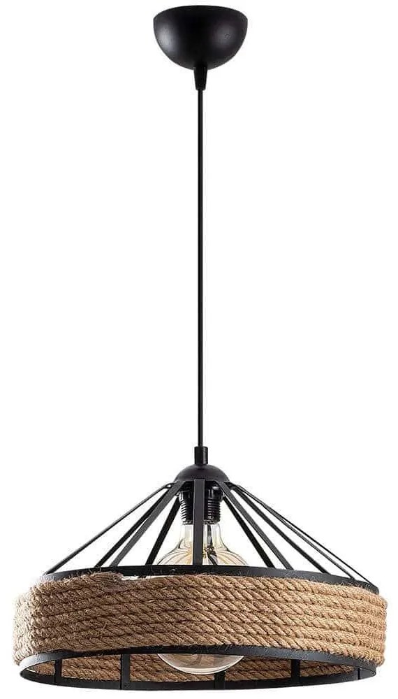 Φωτιστικό Οροφής Wire 584TTM1193 40x40x116cm 1xE27 40W Natural-Black Opviq