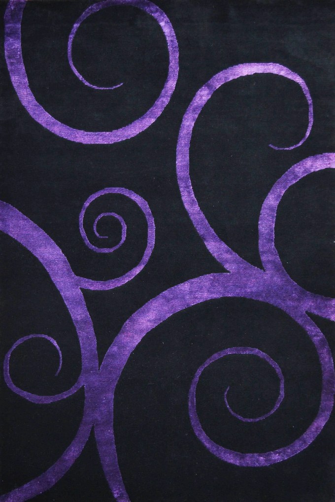 Χαλί New Nepal 7063 Black-Purple 160X230cm