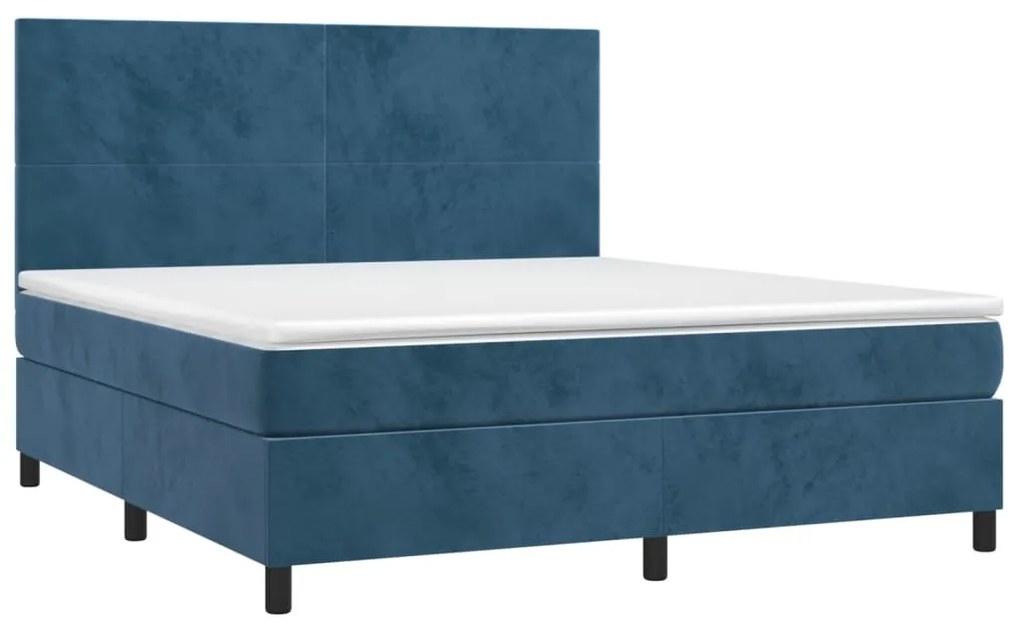 ΚΡΕΒΑΤΙ BOXSPRING ΜΕ ΣΤΡΩΜΑ ΣΚΟΥΡΟ ΜΠΛΕ 160X200 ΕΚ. ΒΕΛΟΥΔΙΝΟ 3142915