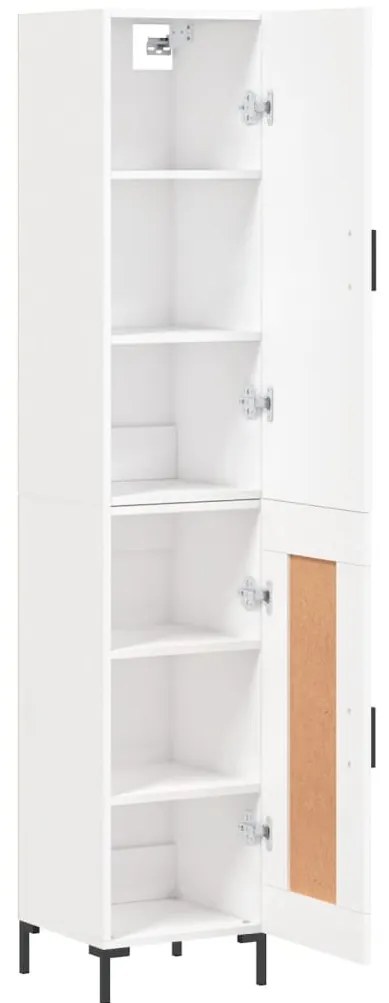 vidaXL Ντουλάπι Λευκό 34,5 x 34 x 180 εκ. από Επεξεργασμένο Ξύλο