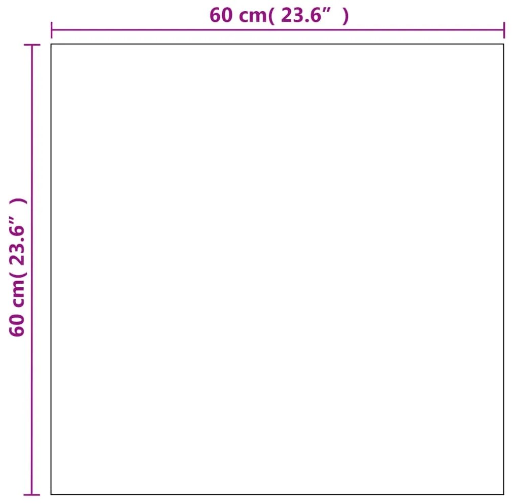 Καθρέφτης Τοίχου Τετράγωνος 60 x 60 εκ. Γυάλινος - Ασήμι