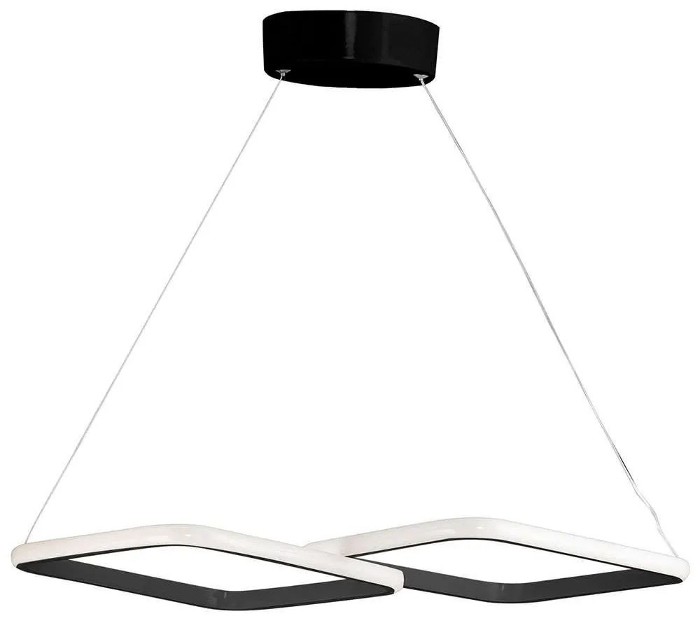 Φωτιστικό Οροφής Puppis 166PRG1122 60x2x80cm Led 60W 6500K Black Opviq