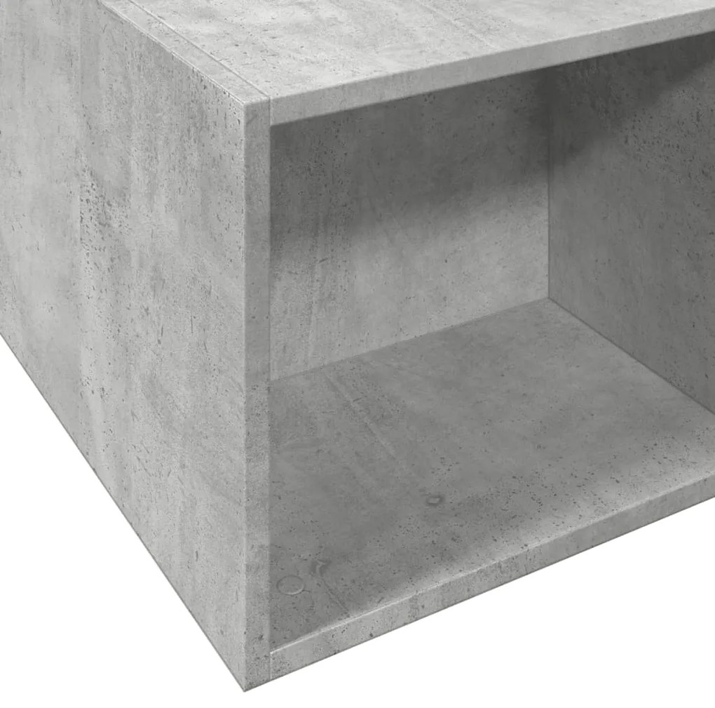 vidaXL Πλαίσιο Κρεβατιού Γκρι Σκυροδέματος 150x200 εκ. Επεξεργ. Ξύλο