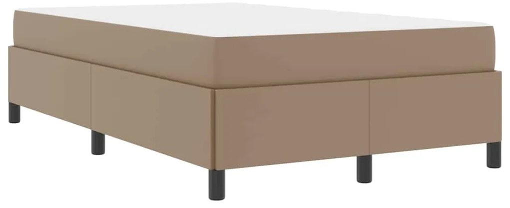 vidaXL Σκελετός Κρεβατιού με στρώμα Καπουτσίνο 120 x 200 cm ύφασμα