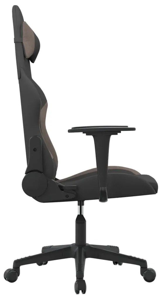 vidaXL Καρέκλα Gaming Μαύρη και Taupe Υφασμάτινη