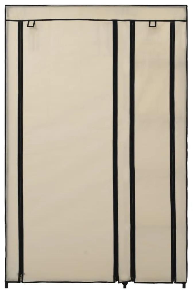 vidaXL Ντουλάπα Αναδιπλούμενη Κρεμ 110 x 45 x 175 εκ. Υφασμάτινη