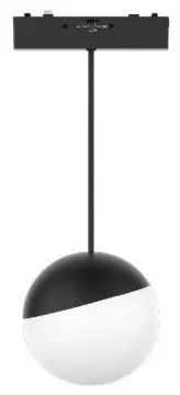 Μαγνητικό Κρεμαστό Φωτιστικό Ράγας Ultra Thin LED 6W 3CCT Σφαίρα Φ10cm InLight-TMU0200-Black-Μαύρο TMU0200-Black
