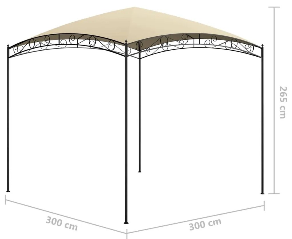 Κιόσκι Ανθρακί 3 x 3 x 2,65 μ. 180 γρ./μ² - Κρεμ