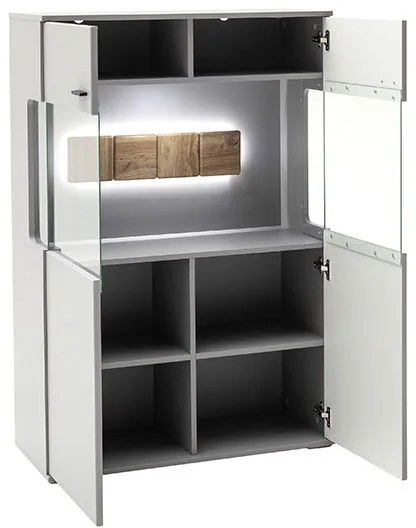 Dakar Ψηλός Μπουφές Γκρι 90x37x133